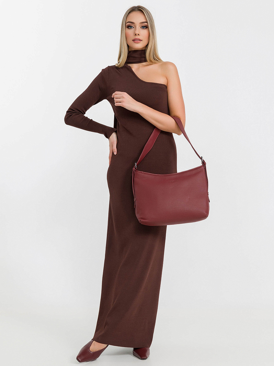 Женская сумка Dr.Koffer из натуральной кожи бордовая