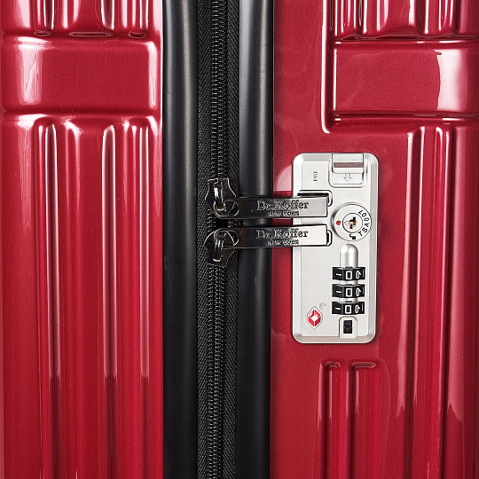 Чемодан на колесах S Dr.Koffer АБС (abs) пластик красный