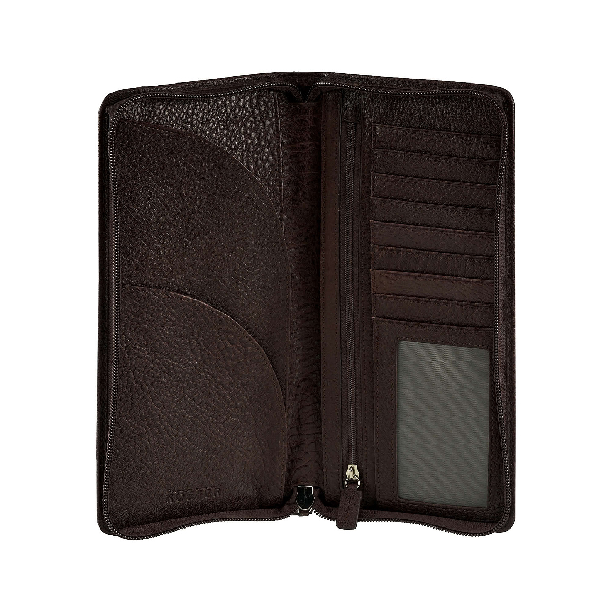 Портмоне Dr.Koffer из натуральной кожи коричневое