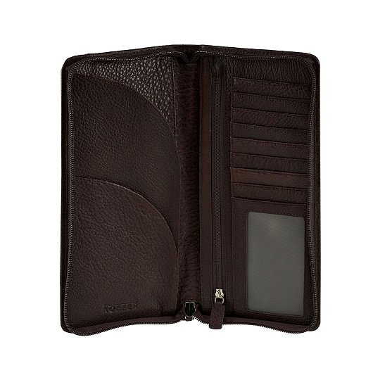 Портмоне Dr.Koffer из натуральной кожи коричневое