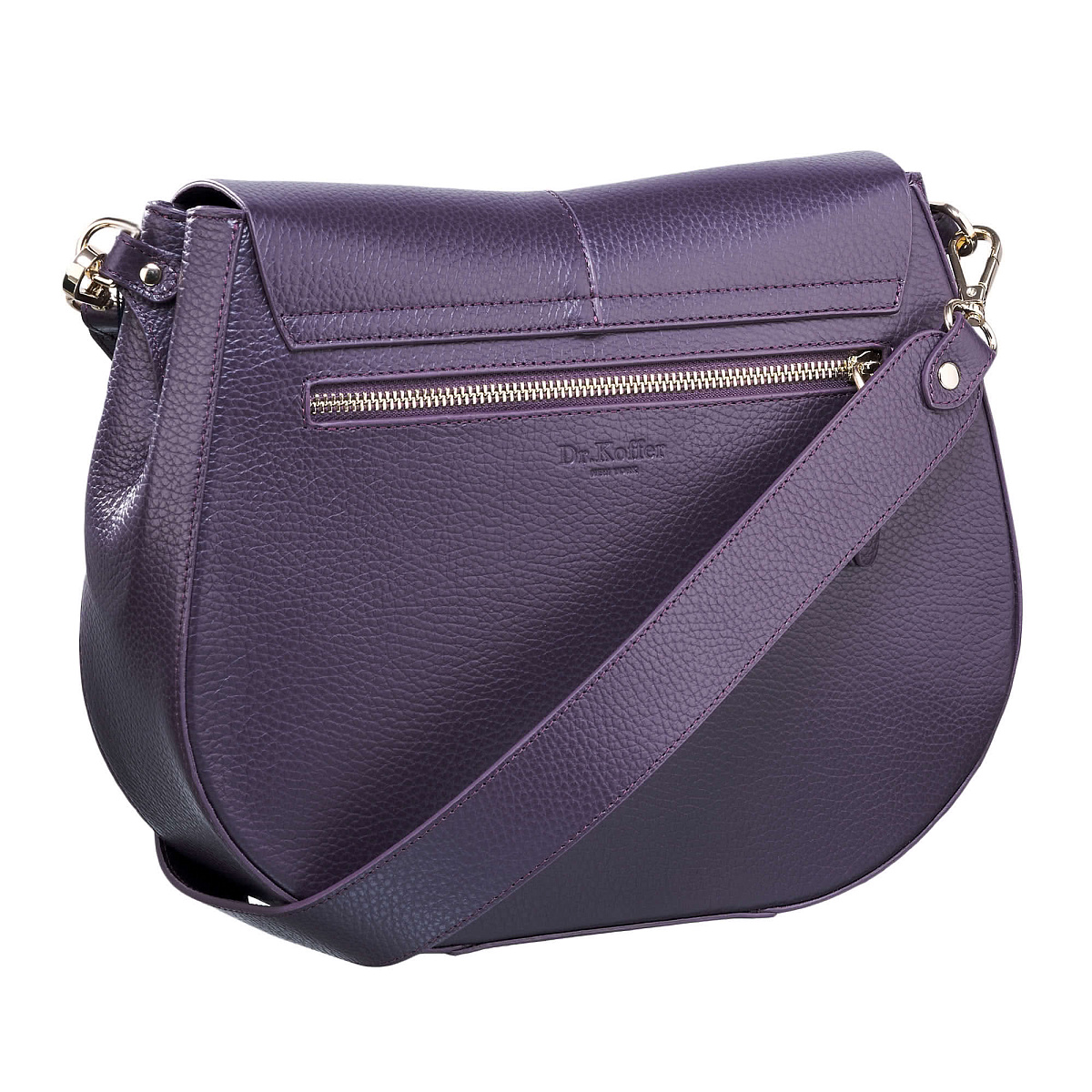 Женская сумка  Dr. Koffer из натуральной кожи фиолетовая