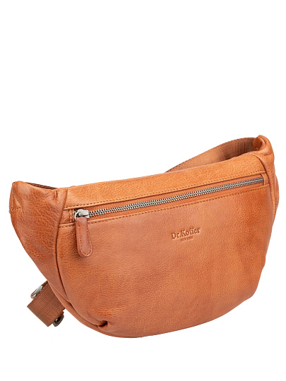 Сумка на пояс Dr. Koffer из натуральной кожи коричневая
