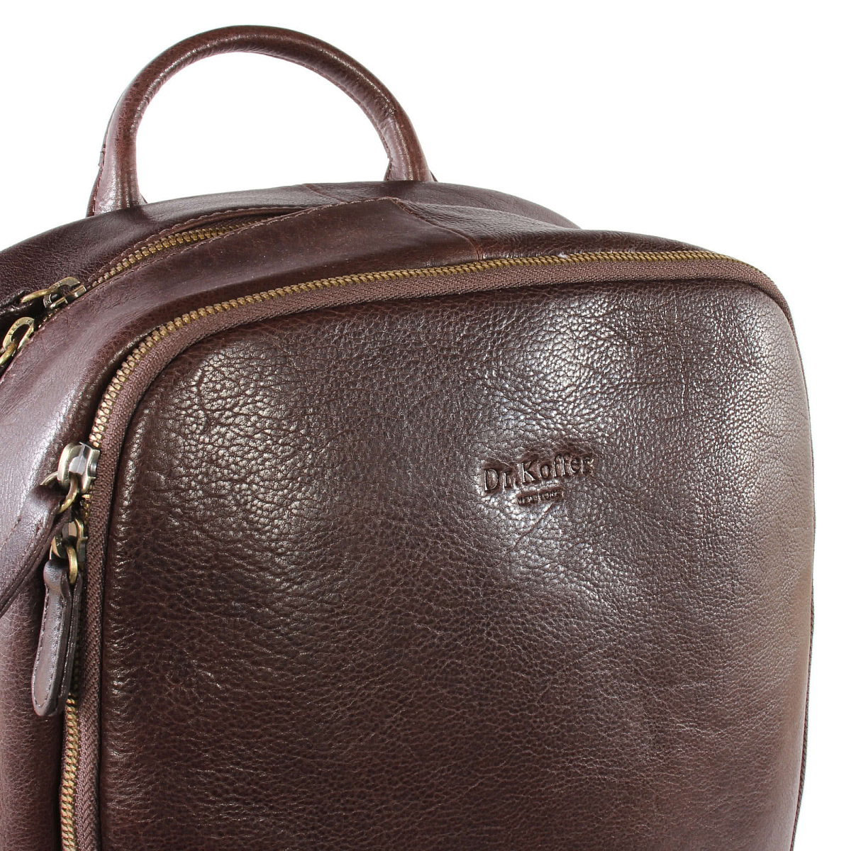Рюкзак Dr.Koffer из натуральной кожи темно-коричневый