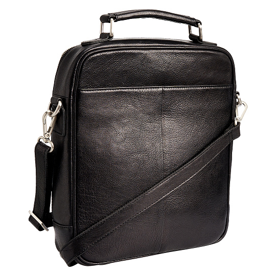 Сумка через плечо Dr.Koffer из натуральной кожи черная