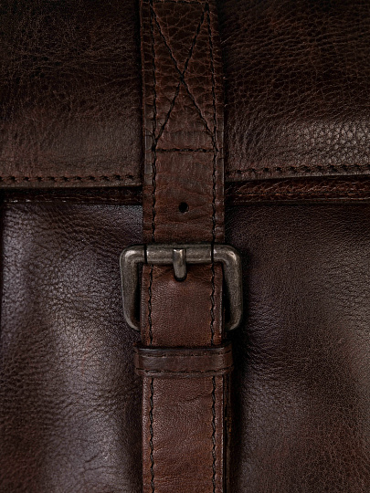 Рюкзак Dr.Koffer из натуральной кожи темно-коричневый