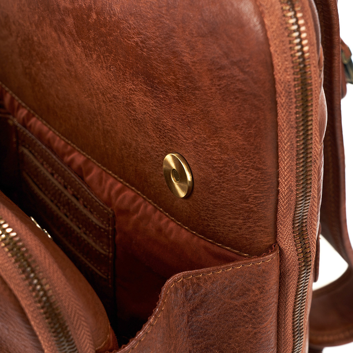 Рюкзак Dr.Koffer из натуральной кожи светло-коричневый