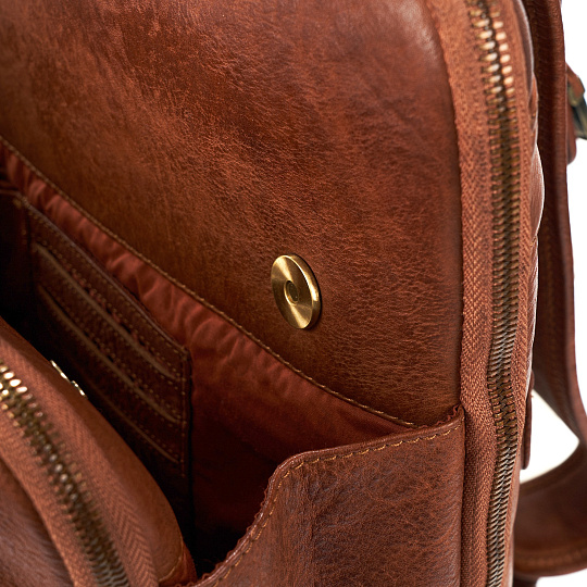 Рюкзак Dr.Koffer из натуральной кожи светло-коричневый