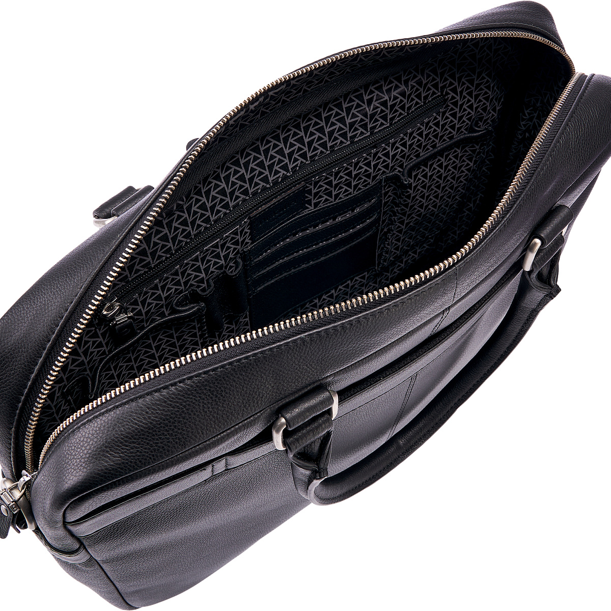 Деловая сумка Dr.Koffer из натуральной кожи черная