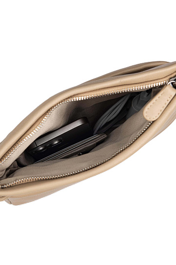 Женская сумка Dr.Koffer из натуральной кожи бежевая