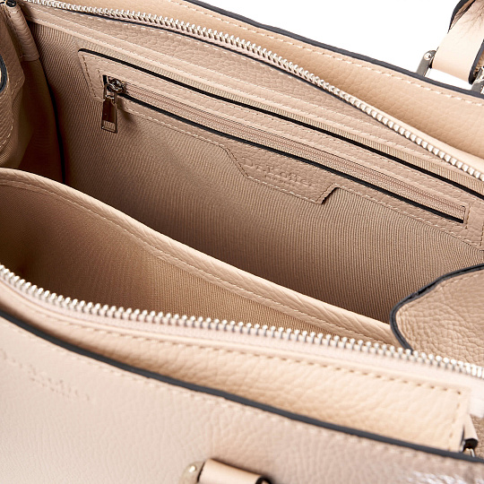 Женская сумка Dr. Koffer из натуральной кожи бежевая