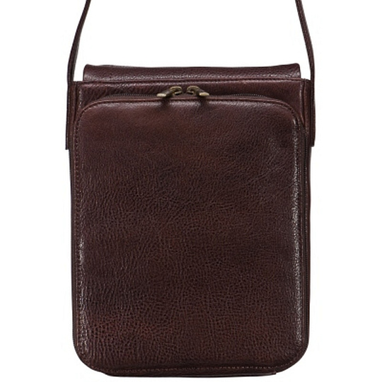 Сумка через плечо Dr.Koffer из натуральной кожи коричневая