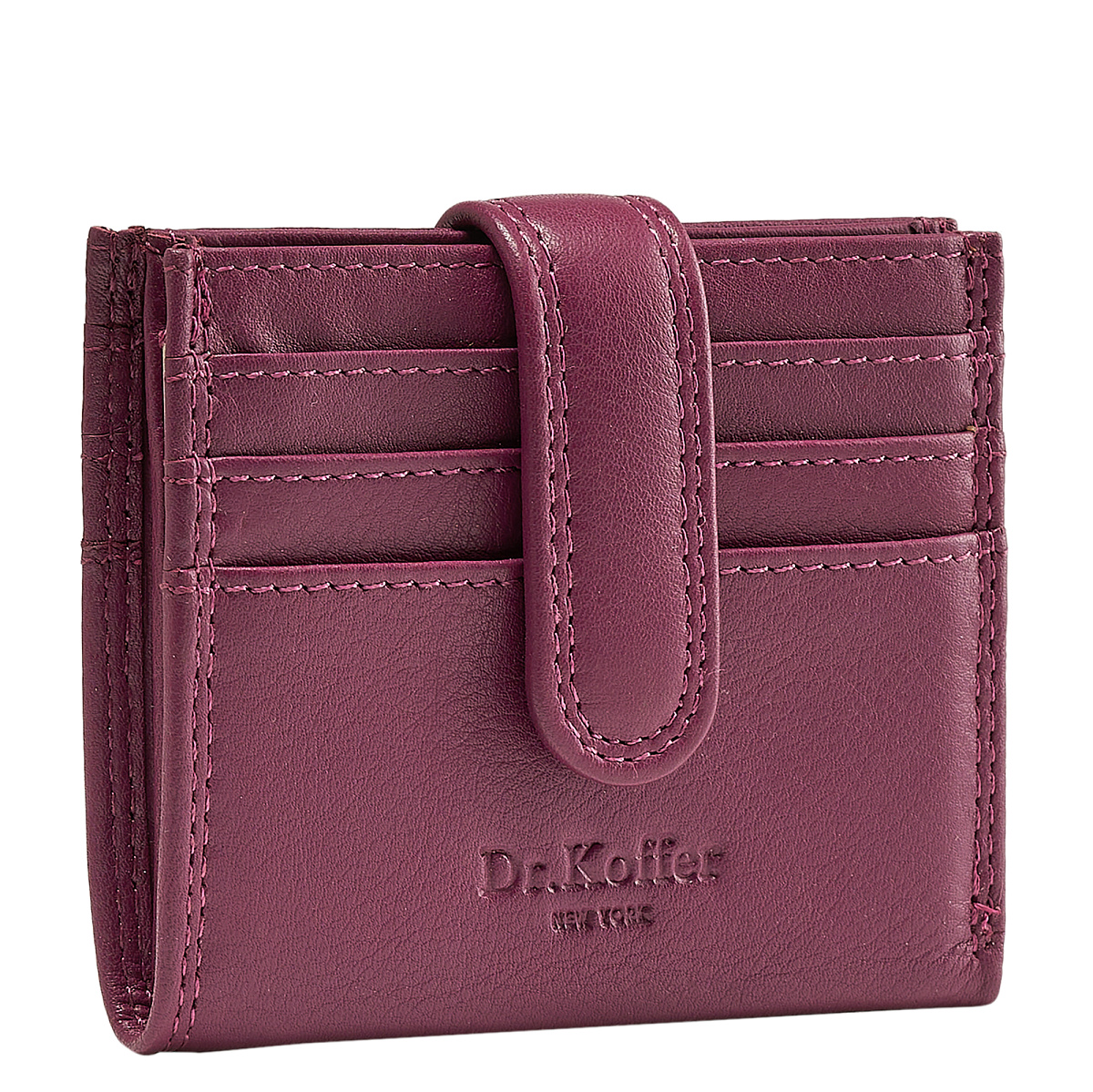 Кредитница Dr.Koffer из натуральной кожи фиолетовое