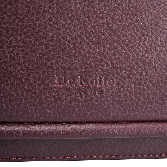 Женская сумка Dr. Koffer из натуральной кожи бордовая