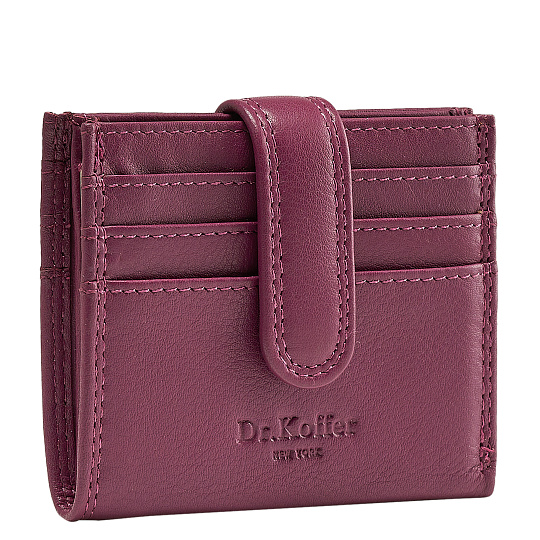 Кредитница Dr.Koffer из натуральной кожи фиолетовое