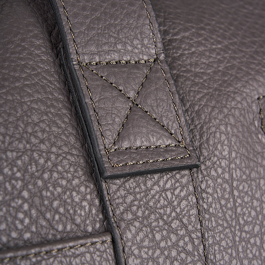 Сумка дорожная Dr.Koffer из натуральной кожи серая