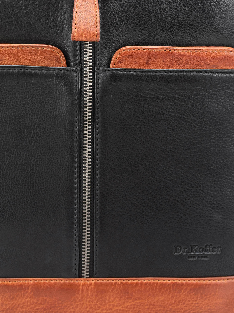 Рюкзак Dr. Koffer из натуральной кожи черный