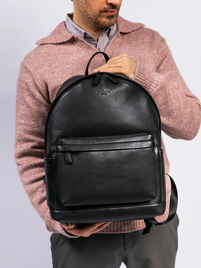Рюкзак Dr. Koffer из натуральной кожи черный