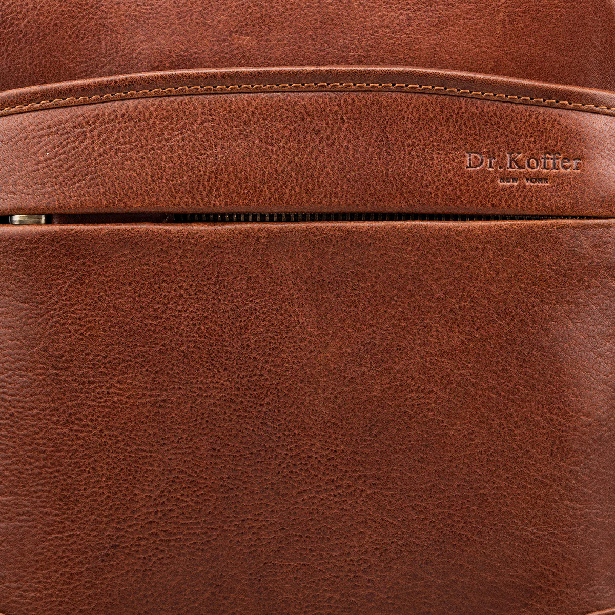 Сумка через плечо Dr.Koffer из натуральной кожи коричневая