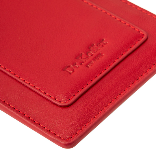 Кредитница Dr.Koffer из натуральной кожи красная