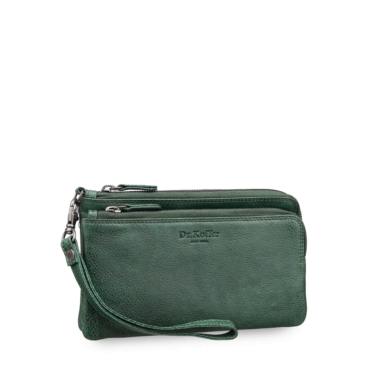 Портмоне Dr.Koffer из натуральной кожи зеленое