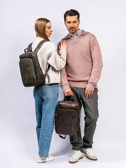 Рюкзак Dr. Koffer из натуральной кожи коричневый