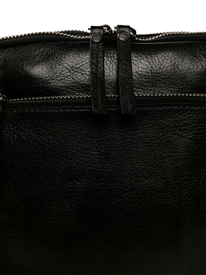 Сумка через плечо Dr.Koffer из натуральной кожи черная