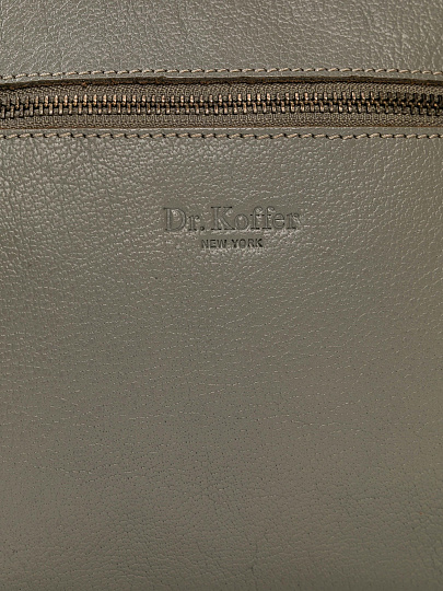 Сумка через плечо Dr.Koffer из натуральной кожи серая
