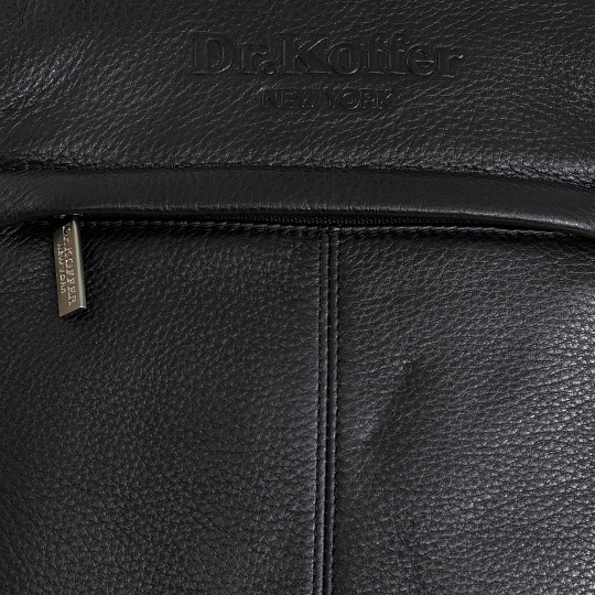 Сумка через плечо Dr.Koffer из натуральной кожи черная