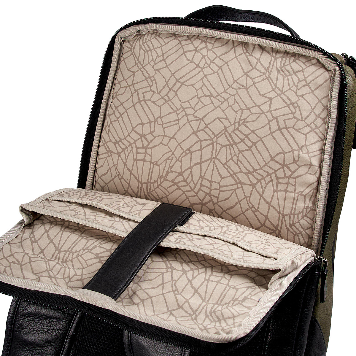 Рюкзак Dr.Koffer из натуральной кожи зеленый