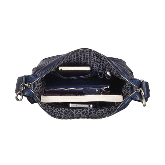 Сумка через плечо Dr.Koffer из натуральной кожи синяя