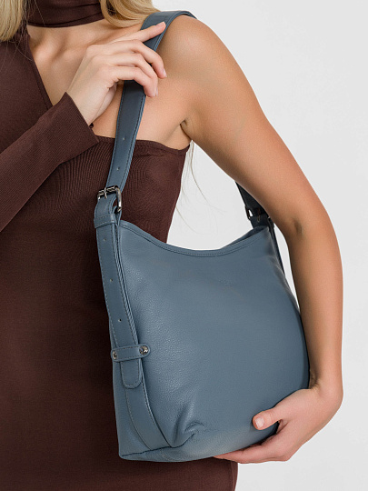 Женская сумка Dr.Koffer из натуральной кожи голубая