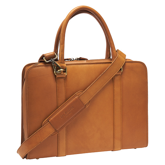 Деловая сумка Dr.Koffer из натуральной кожи коричневая