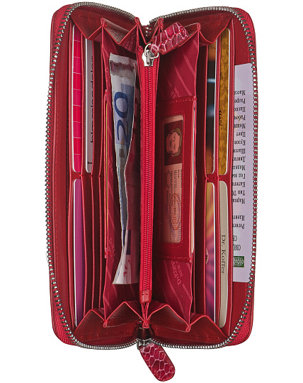 Портмоне Dr.Koffer из натуральной кожи красное