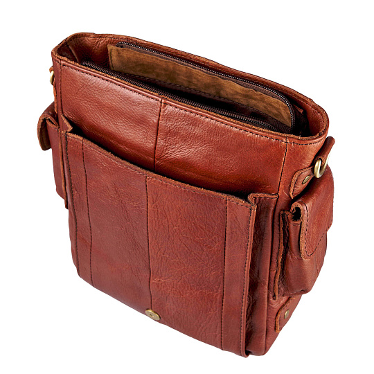 Сумка через плечо Dr.Koffer из натуральной кожи коричневая