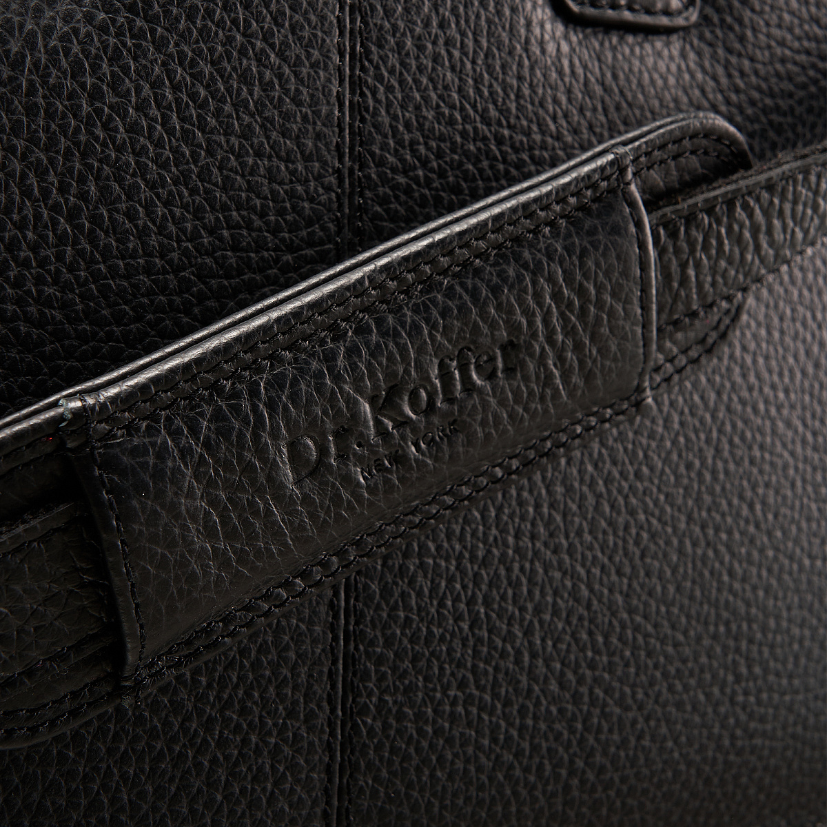 Деловая сумка Dr.Koffer из натуральной кожи черная