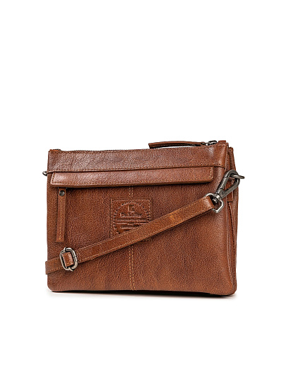 Сумка через плечо Dr.Koffer из натуральной кожи коричневая