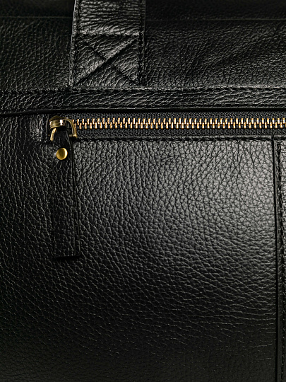 Дорожная сумка Dr. Koffer из натуральной кожи черная