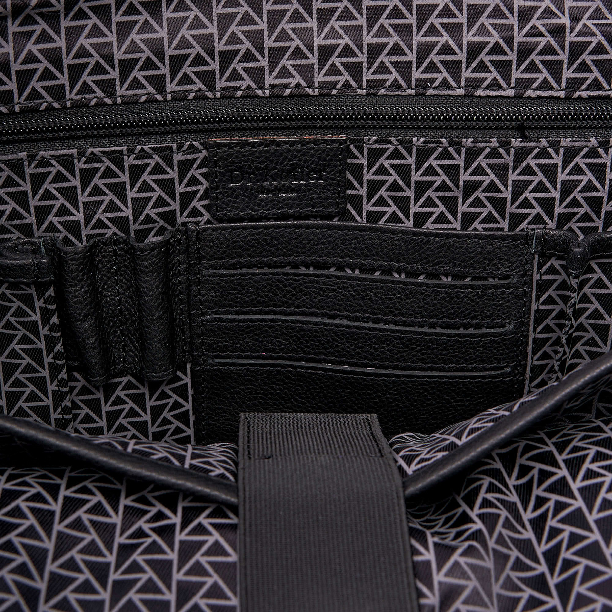 Деловая сумка Dr.Koffer из натуральной кожи черная