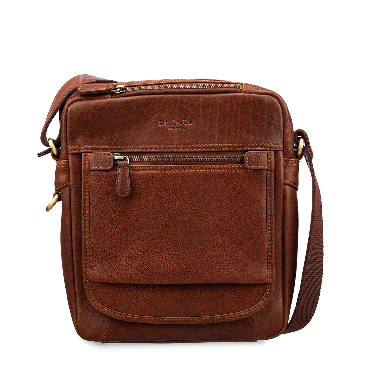Сумка через плечо Dr.Koffer из натуральной кожи коричневая