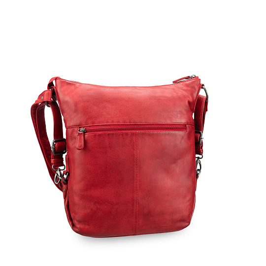 Сумка через плечо Dr.Koffer из натуральной кожи красная