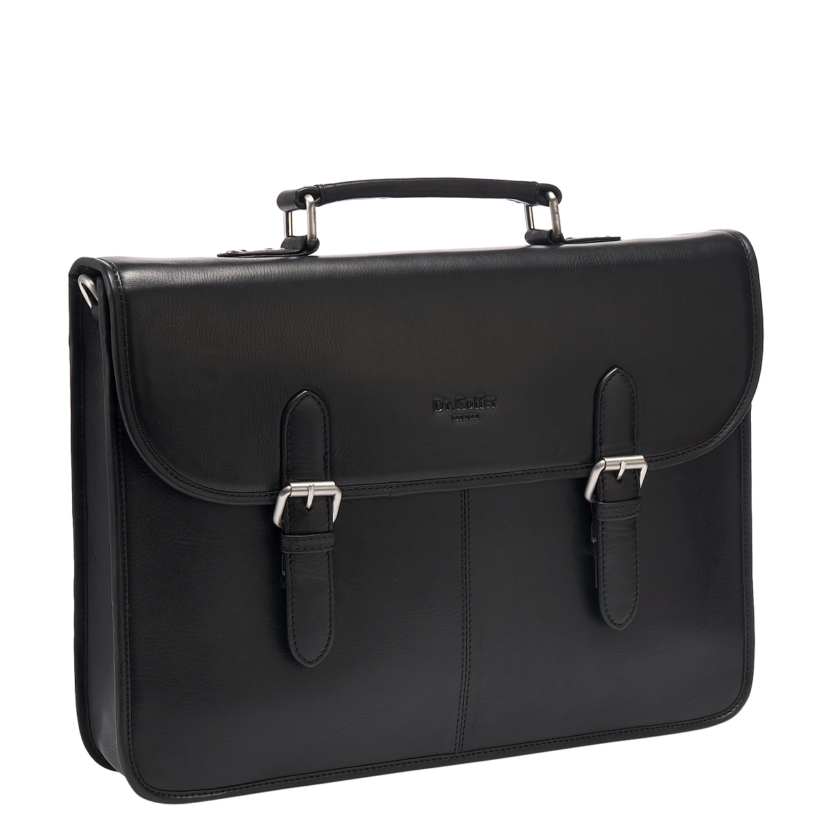 Портфель Dr.Koffer из натуральной кожи черный