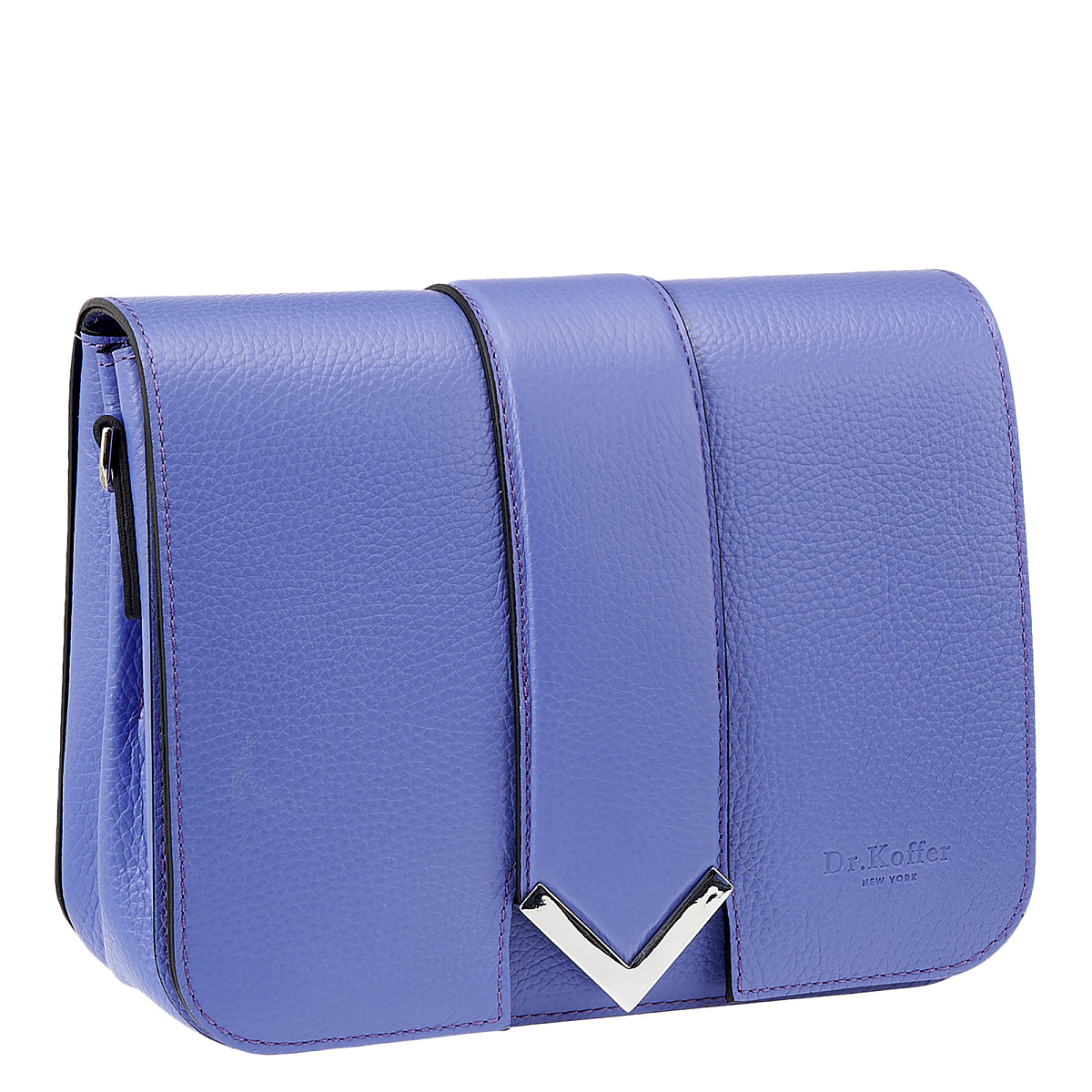 Женская сумка Dr. Koffer из натуральной кожи голубая