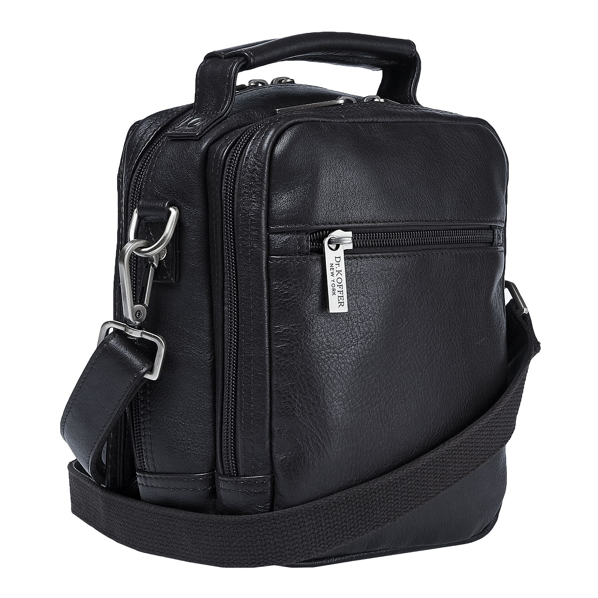 Сумка через плечо Dr.Koffer из натуральной кожи черная
