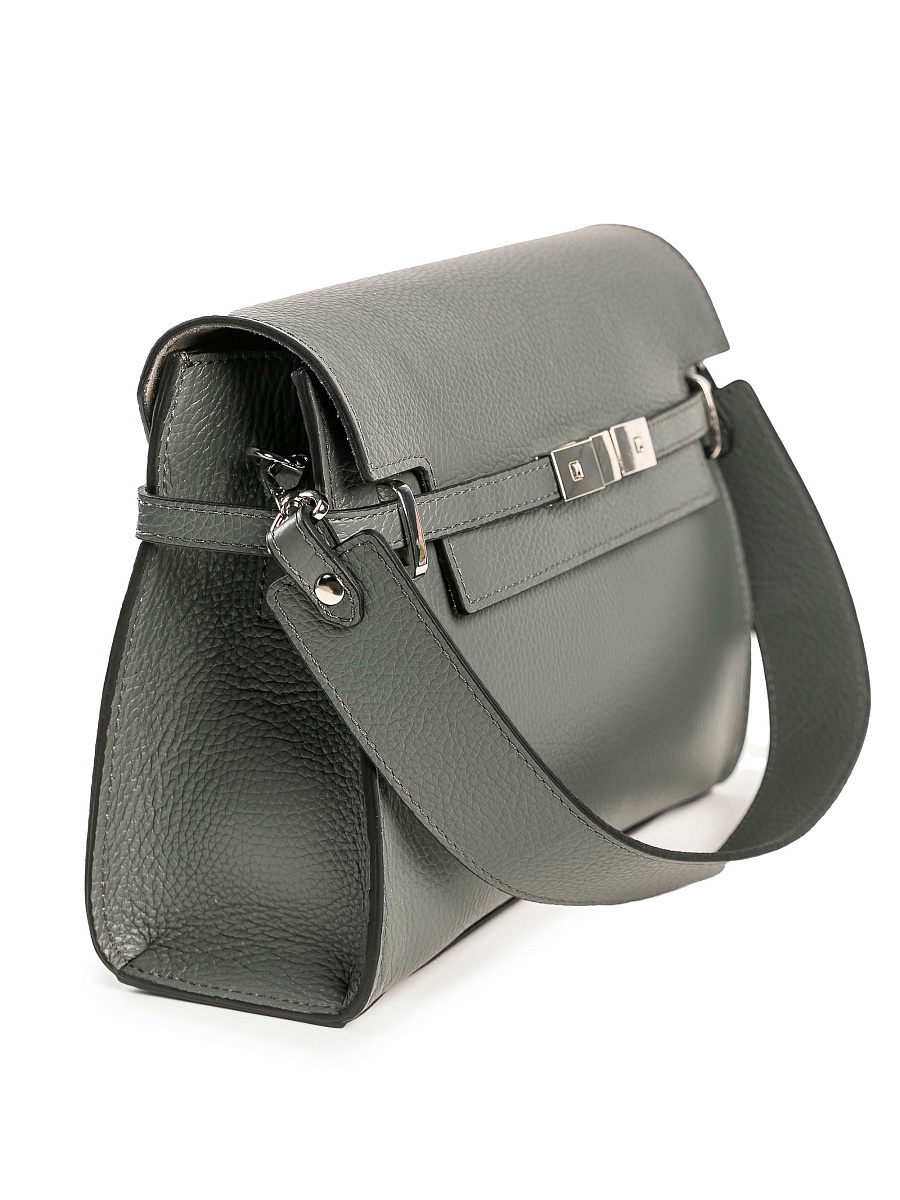 Женская сумка Dr. Koffer из натуральной кожи серая