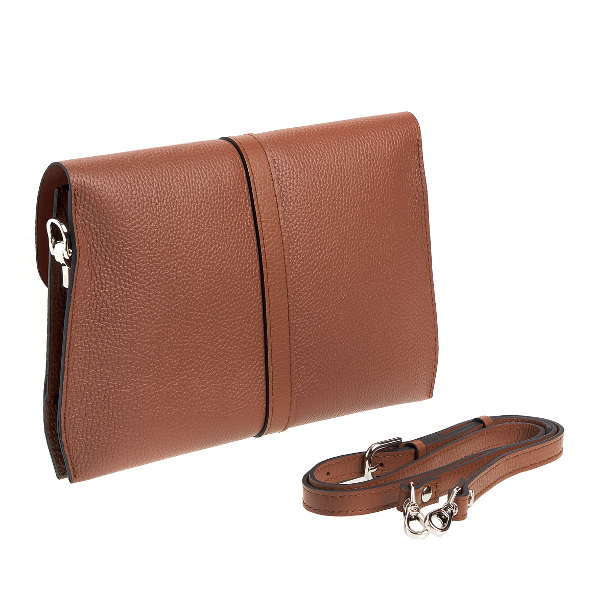 Женская сумка Dr. Koffer из натуральной кожи коричневая