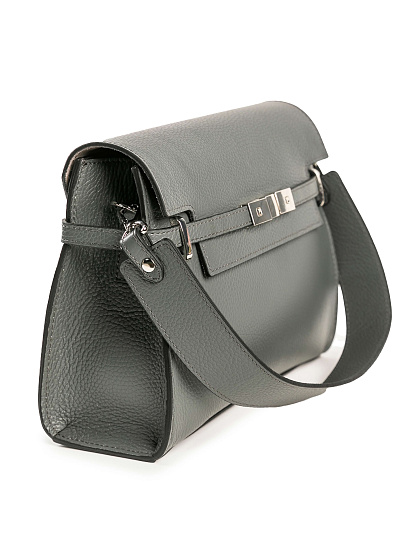 Женская сумка Dr. Koffer из натуральной кожи серая