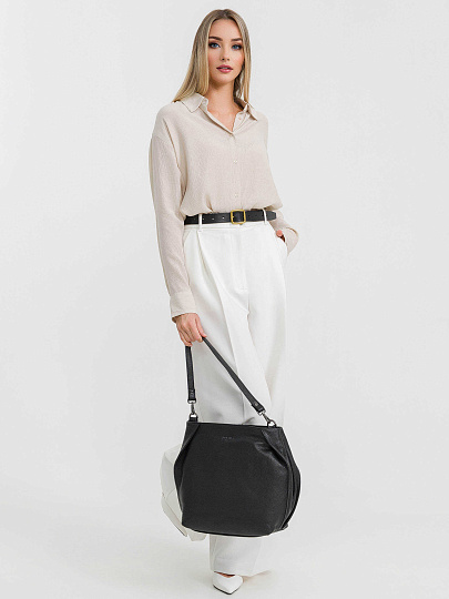 Женская сумка Dr.Koffer из натуральной кожи чёрная