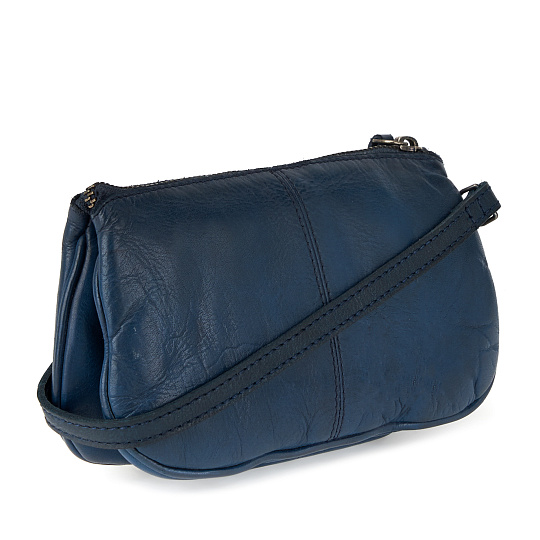 Сумка через плечо Dr.Koffer из натуральной кожи синяя