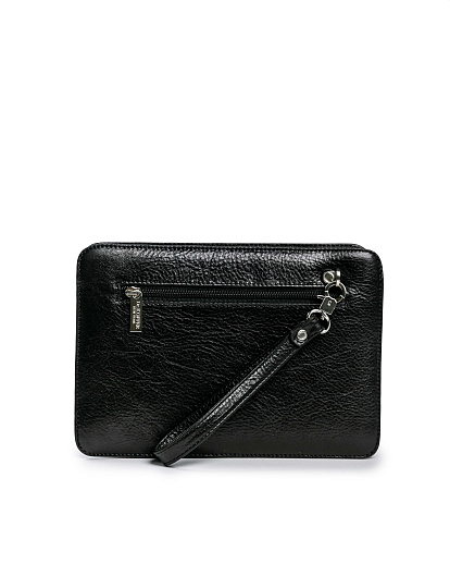 Сумка барсетка из натуральной кожи Dr. Koffer черная