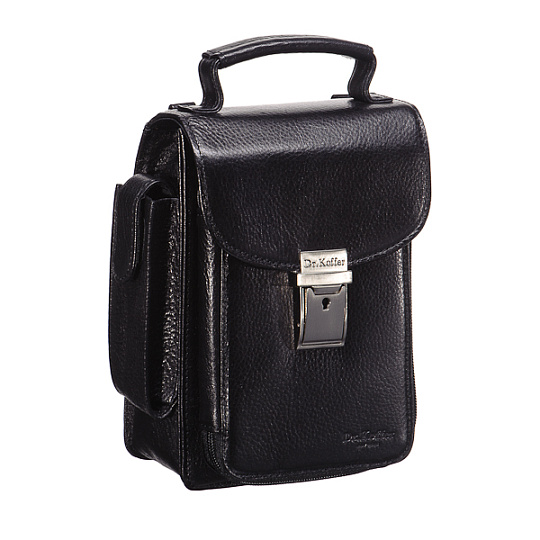 Сумка через плечо Dr.Koffer из натуральной кожи черная